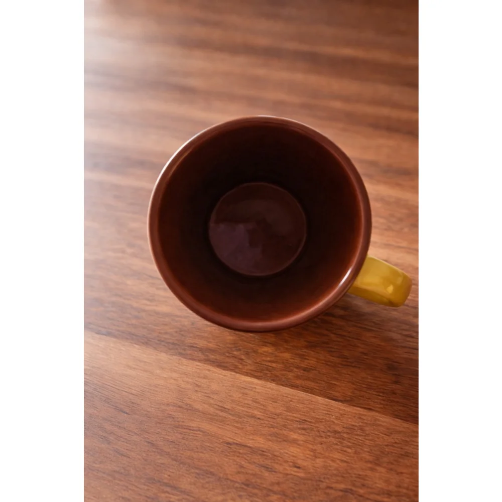 Hand Painted Yellow Floral Coffee Mug | Poppy & Tulip | Cottagecore